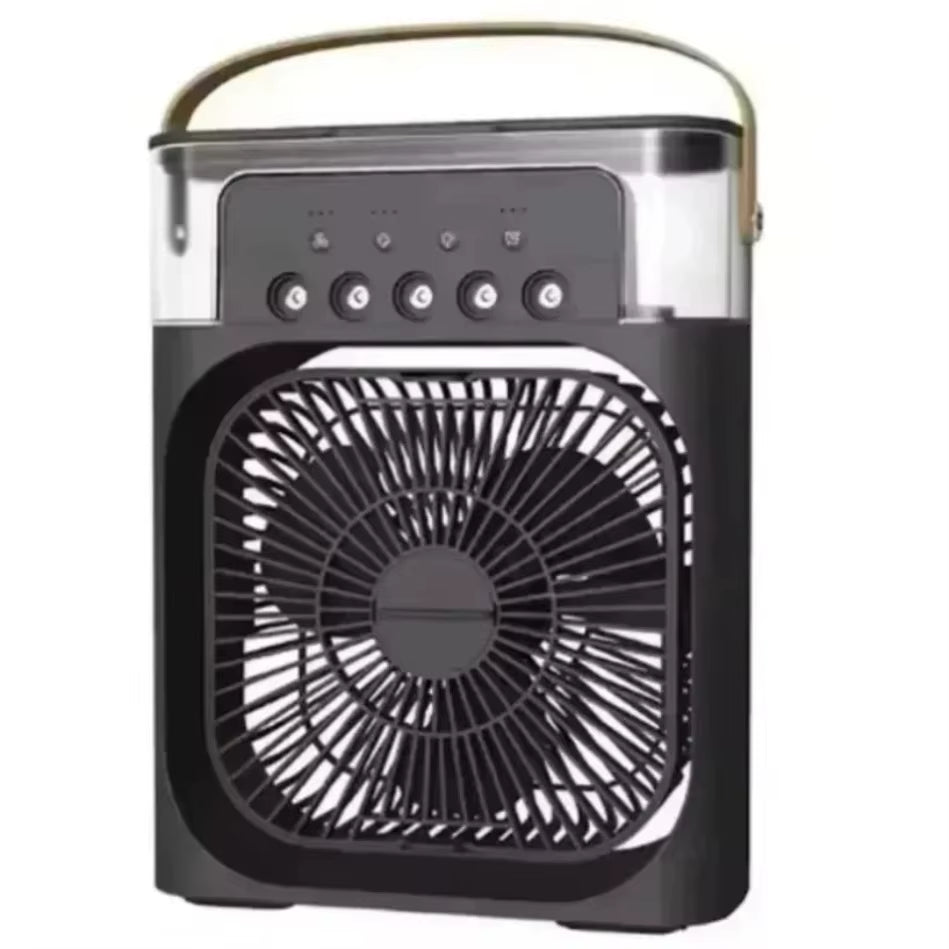 Portable Fan Air Conditioners USB Electric Fan Air Cooler LED Night Light Water Mist Fun 3 in 1 Air Humidifier for Home